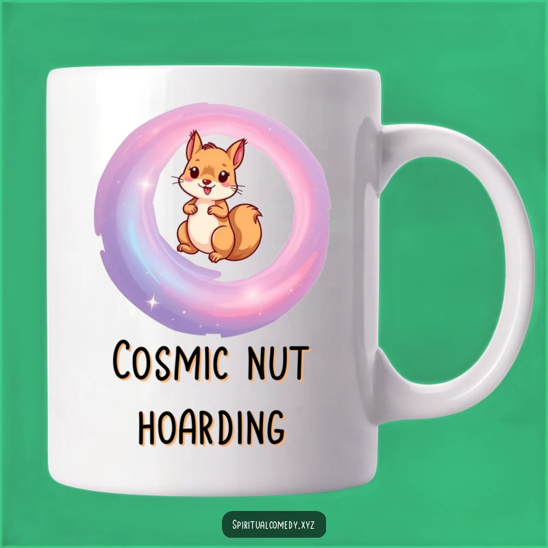 Funny Galaxy Squirrel Mug: A Determined Space Explorer Perfect for Coffee Lovers