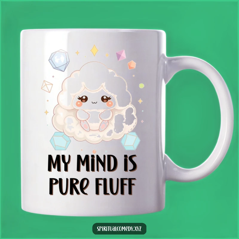 Funny Cloud Creature Mug - Meditating Zen Gift for Spiritual Friends