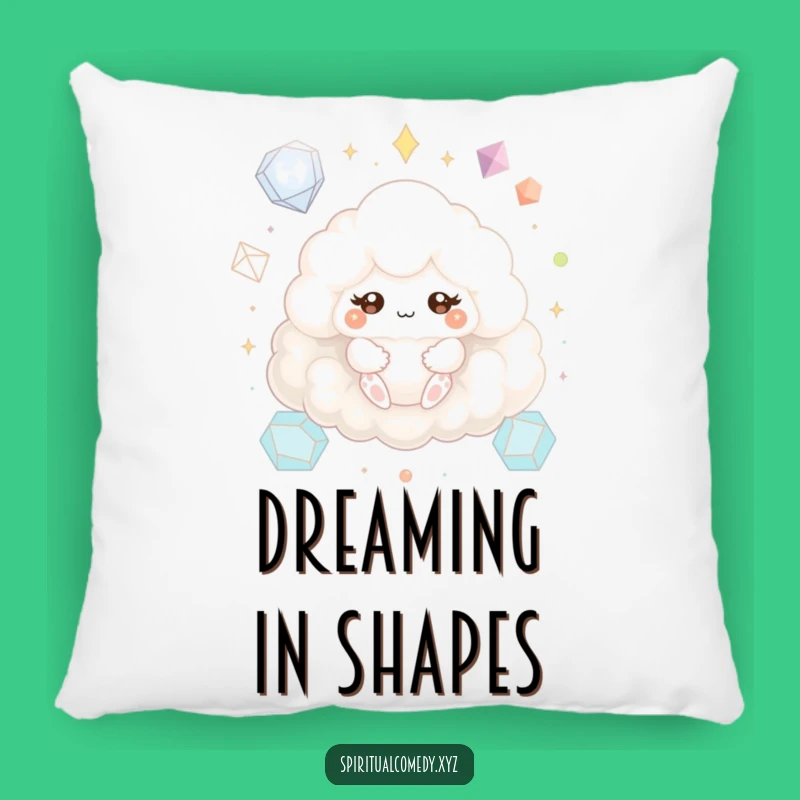 Funny Cloud Creature Pillow - Cozy Meditating Zen Cushion Gift