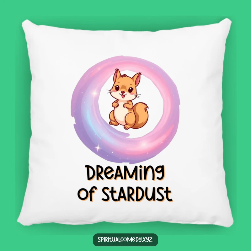 Funny Galaxy Squirrel Pillow: Comfy Cosmic Cuddle, a Purrfect Funny Gift