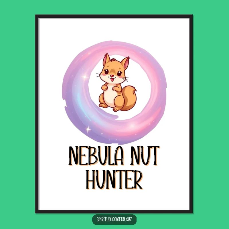 Funny Galaxy Squirrel Digital Art: High-Res Cosmic Humor, an Incredible Funny Gift