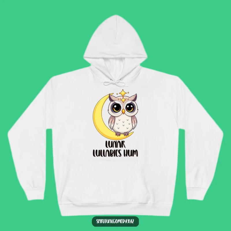 Funny Owl Hoodie - Cozy Celestial Night Owl Sweatshirt Gift