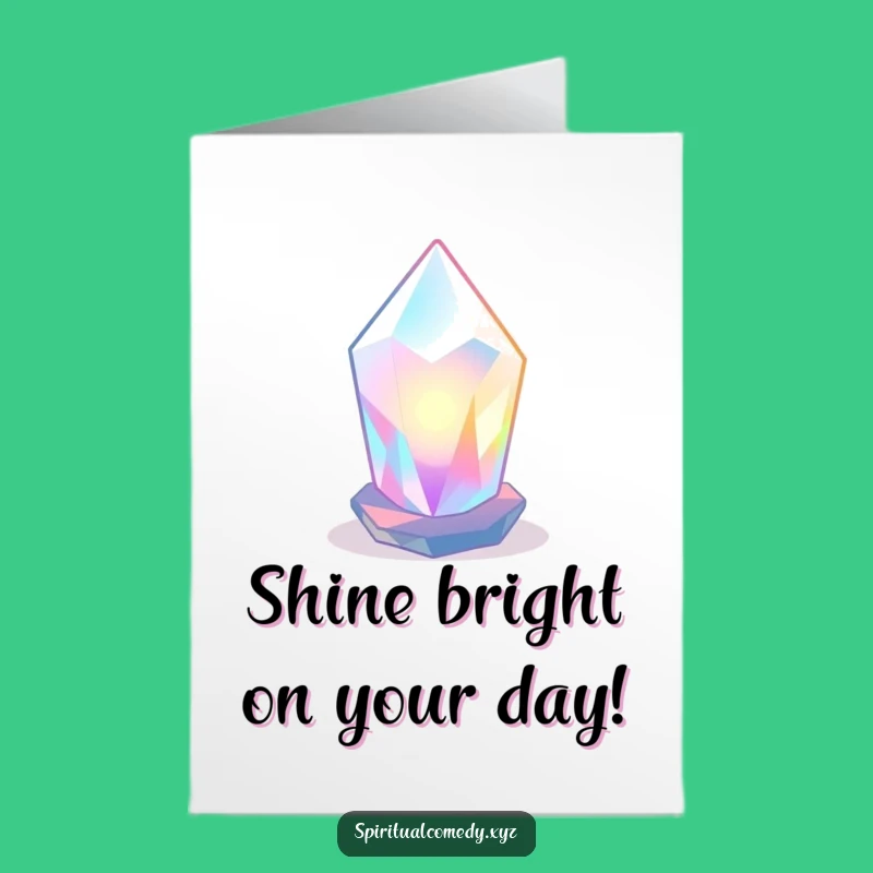Free Printable Birthday Crystal Card: Luminous Light, Downloadable Zen Birthday Gift