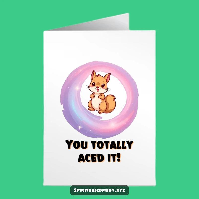 Free Printable Congrats Card: Squirrel Galaxy Ascent for Your Amazing Achievements