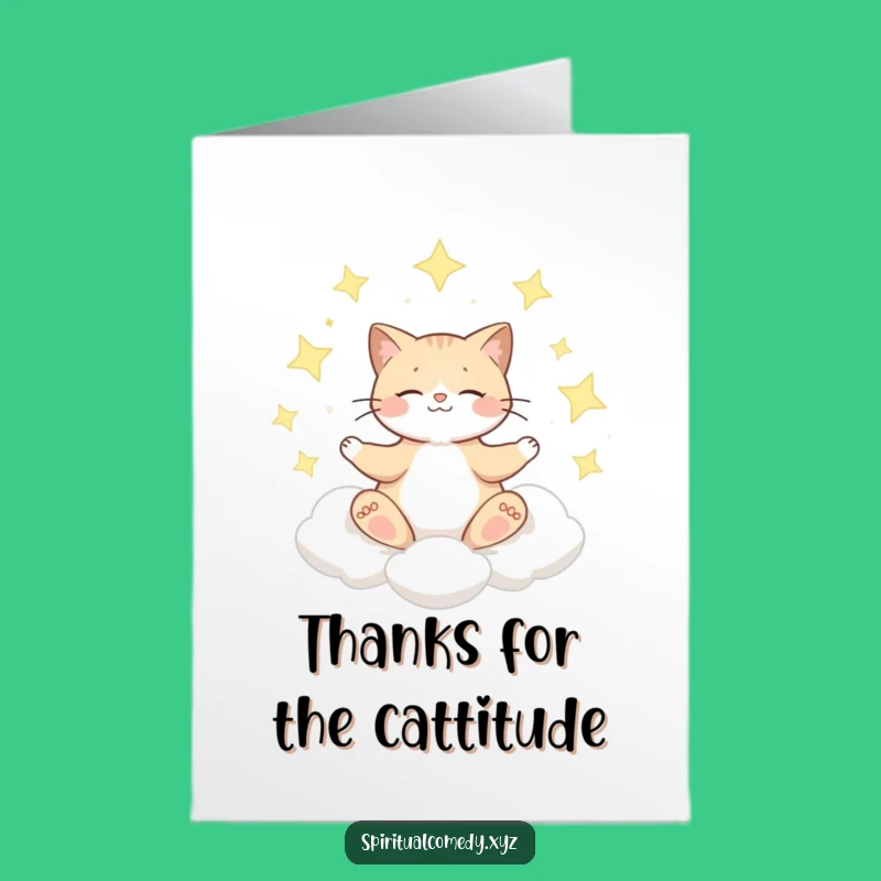 Free Printable Funny Cat Thank You Card: Express Gratitude with Calm Downloadable!