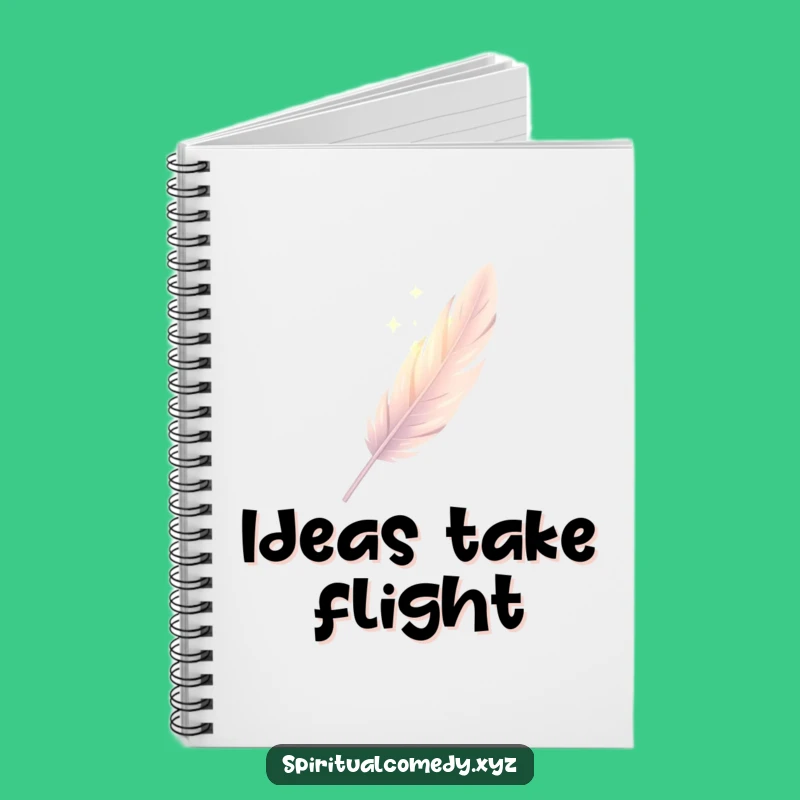 Funny Feather Notebook - Elegant Light Descent Journal Gift