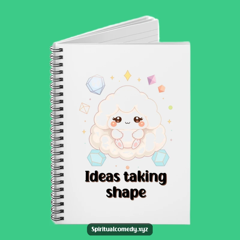 Funny Cloud Creature Notebook - Meditating Zen Journal Gift Idea