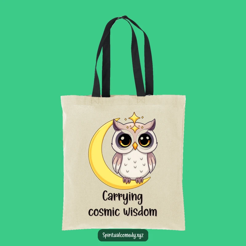 Funny Owl Tote Bag - Celestial Night Owl Carry-All Gift